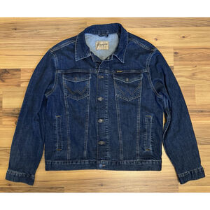 Wrangler Retro Blue Denim Jacket Trucker Western Cowboy Stretch Men's Large